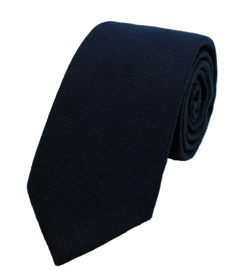 L.A. Smith Wool/Silk Tie Navy D9009/1